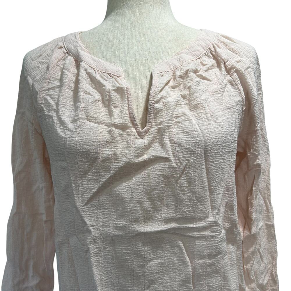 Cynthia Rowley Women's Top Size Large Blush Pink Cotton Blouse Shirt Boho Preppy - Picture 3 of 10